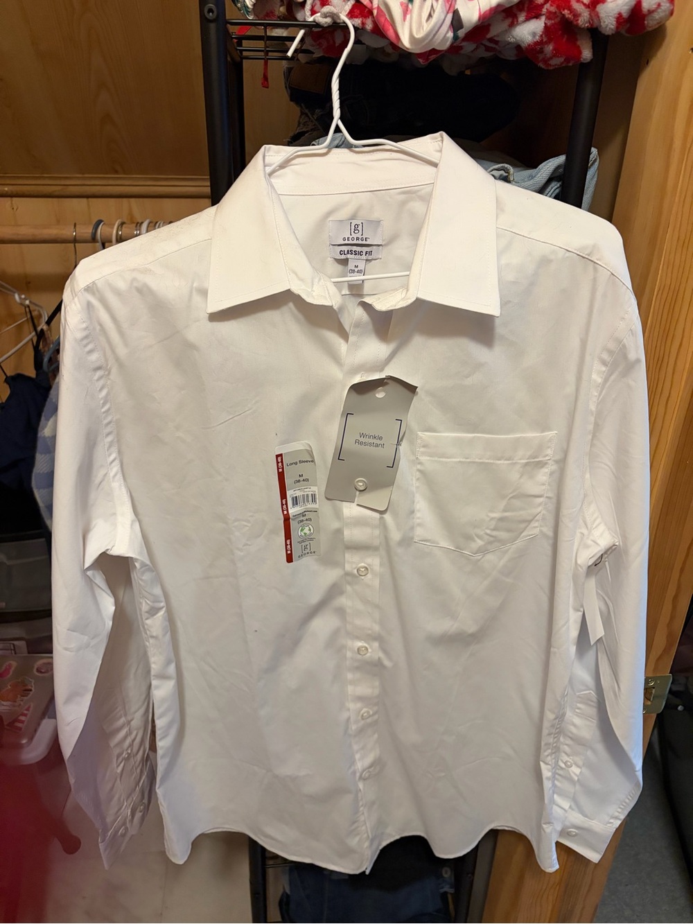 George White Men's Dress Shirt with Chest Pocket
